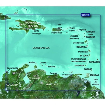 Garmin BlueChart g3 Vision HD VUS030R Southeast Caribbean Digital Map