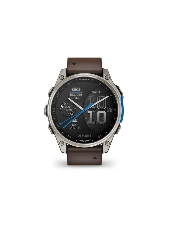 D2 Mach 2, (47 mm), Titanium w/ Oxford Brown Leather Band (010-02904-30)