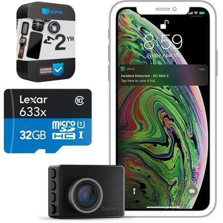 Garmin Dash Cam 67W with Voice Control and 1440p HD Video Bundle with 32GB Memory Card