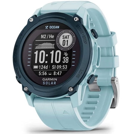 Garmin Descent G1 Solar Ocean Edition Dive 45mm GPS Smartwatch, Azure