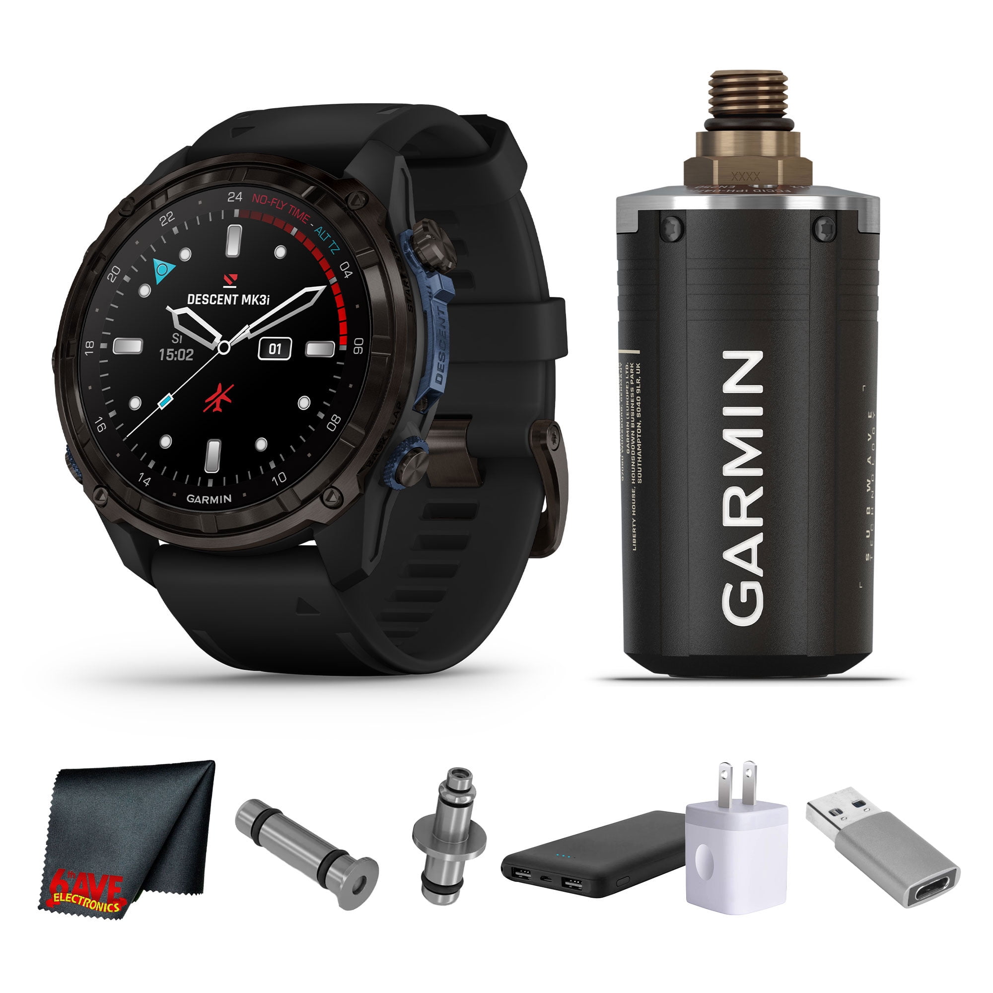Garmin Descent Mk3i, Dive Computer Smartwatch + Descent T2 Air ...