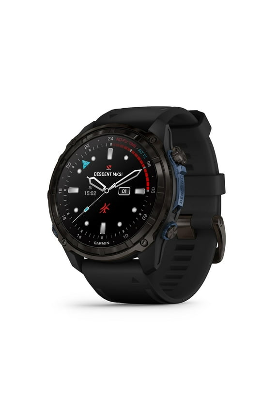 Descent Mk3i (GPS) 1.4 inch Black Titanium Bezel Case with Black Plastic Band