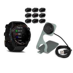 Garmin Descent Mk3i Watch Style-Dive Computer with Charger Stand and Port Plugs