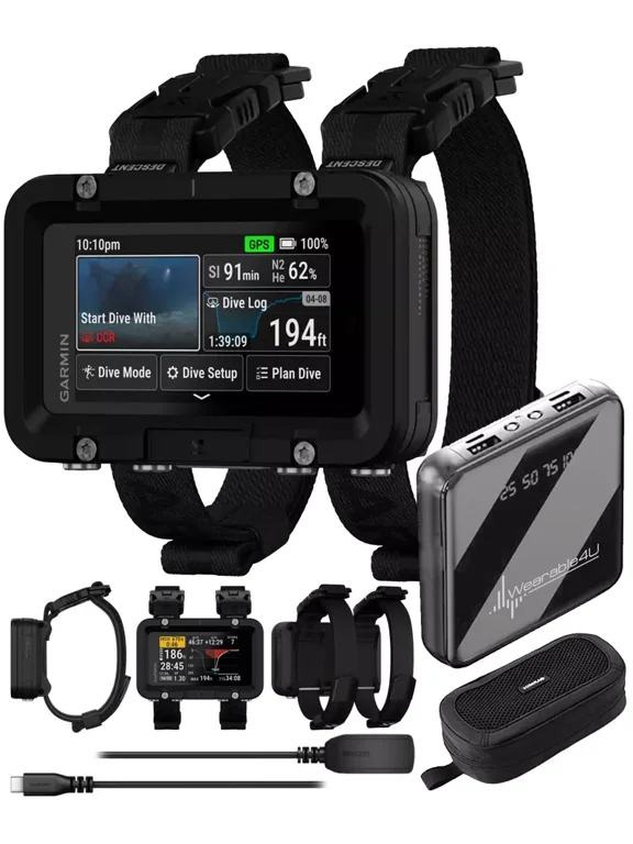 Garmin Descent X50i, Premium Dive Computer, 3" LCD Display, 20 ATM Dive-Rated, Leakproof Buttons, GPS, Dive Compass w Power Bank