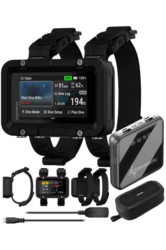Garmin Descent X50i, Premium Dive Computer, 3" LCD Display, 20 ATM Dive-Rated, Leakproof Buttons, GPS, Dive Compass w Power Bank