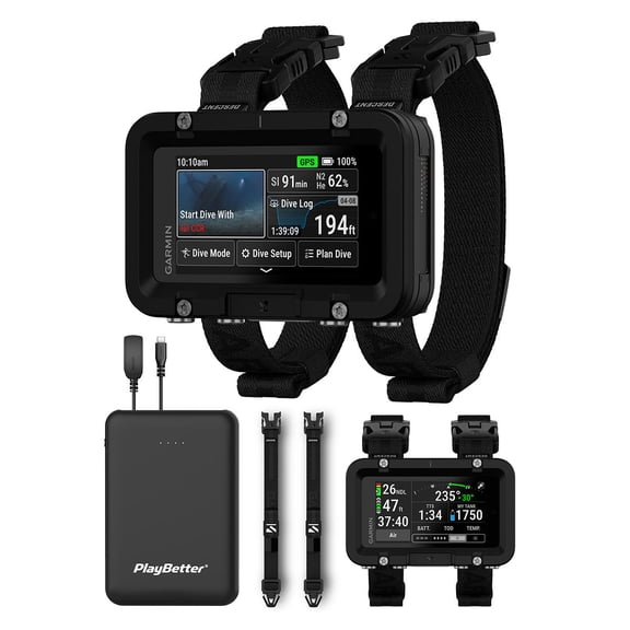 Garmin Descent X50i Premium Dive Computer Bundle with PlayBetter 5000mAh Portable Charger