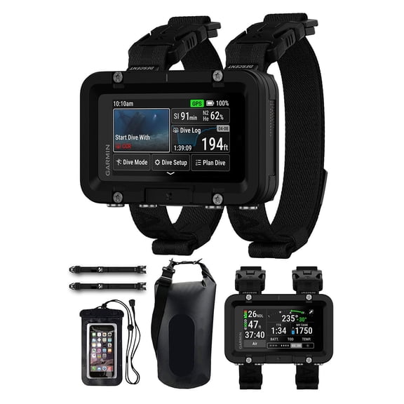 Garmin Descent X50i Premium Dive Computer Bundle with PlayBetter Dry Bag Set