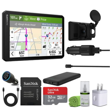 Garmin Dezl Cam OTR725 GPS Truck Navigator with Dash Cam 7" Display Touchscreen, Commercial Navigation for Semi-Truck Driver with 32GB SD Memory Card   LCD Cleaning Kit   More Accessories