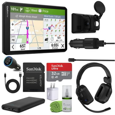 Garmin Dezl Cam OTR725 GPS Truck Navigator with Dash Cam 7" Large Display Touchscreen with dēzl Headset 110 Premium Trucking Headset   More