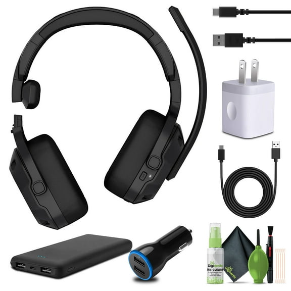 Garmin Dezl Headset 210, 2-in-1 Premium Trucking Headset, Active Noise Cancellation, Long Battery Life, 60 Hours Bluetooth Talk Time, Built-in LED Flashlight, Convertible Design Bundle