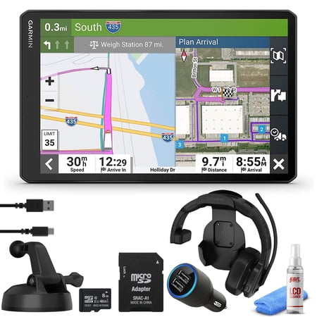 Garmin Dezl OTR610, Extra-Large, Easy-to-Read 6" GPS Truck Navigator, Custom Truck Routing, Birdseye Satellite Imagery, Garmin Dezl Headset with 8GB Micro SD Card, USB Car Adapter & 6Ave Cleaning Kit