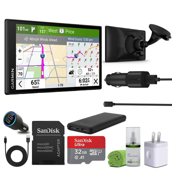 Garmin Dezl OTR620 GPS Truck Navigator 6" Display Touchscreen, Commercial GPS Navigation for Semi-Truck Driver with 32GB SD Memory Card + LCD Cleaning Kit + More Accessories