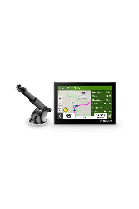 Drive 53 GPS Navigator with Knox Gear GPS Suction Cup Mount with Pivoting Arm (Black) Bundle