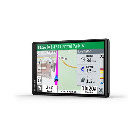 Garmin DriveSmart 55 and Traffic, GPS Navigator, 5.5” Display, Simple On-Screen Menus, Easy-to-See Maps