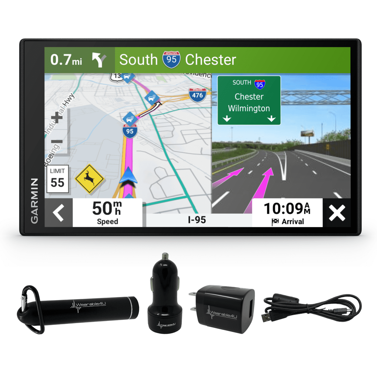 Garmin DriveSmart 76 7inch Car GPS Navigator with Power Pack Bundle