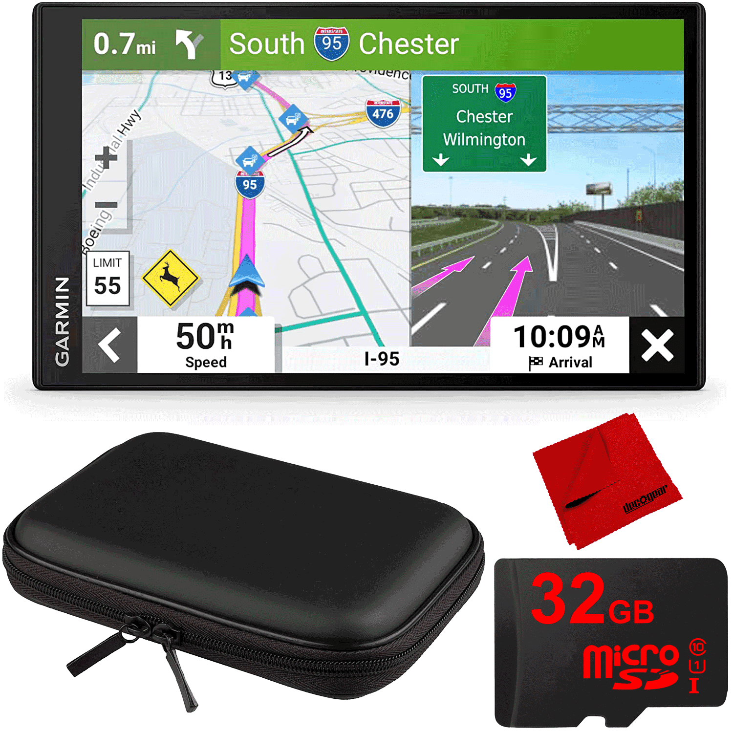 Garmin DriveSmart 86 8" Car GPS Navigator (010-02471-00) Bundle with 10" Hard EVA Case| Official Garmin USA Dealer