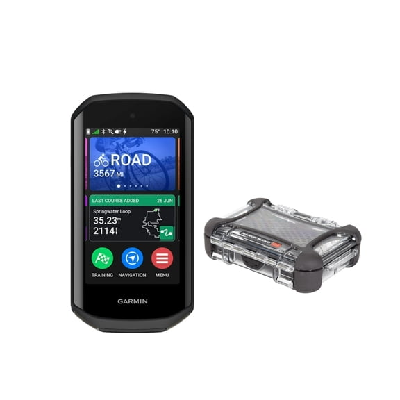 Garmin Edge 1050 Cycling Computer with Hard Case Bundle (2 Items)