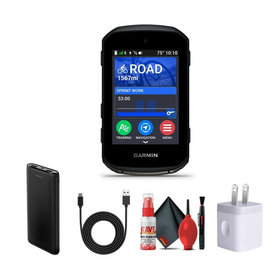 Garmin Edge 850 GPS Cycling Computer, Compact 2.7" Touchscreen Color Display, Advanced Training & Stamina Insights, GroupRide Messaging, Road Hazard Alerts, ClimbPro, Garmin Pay, MTB Metrics Bundle