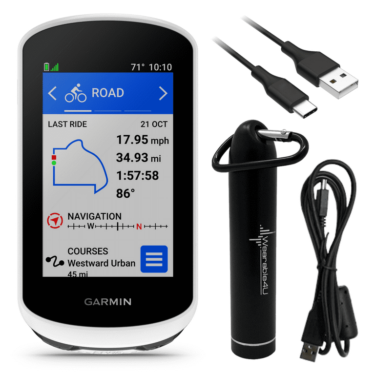Garmin Edge Explore 2, Easy-to-Use GPS Cycling 3in Touchscreen Navigator  with Power Bank Bundle
