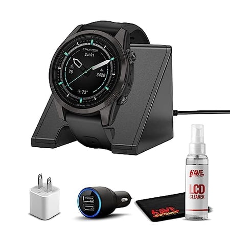 Garmin Epix Pro (Gen 2), 42mm, Sapphire, Carbon Gray DLC Titanium, Black with Accessories