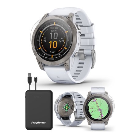 Garmin Epix Pro Gen 2 GPS Cellular 47mm Sapphire White Stone Case with Titanium Band