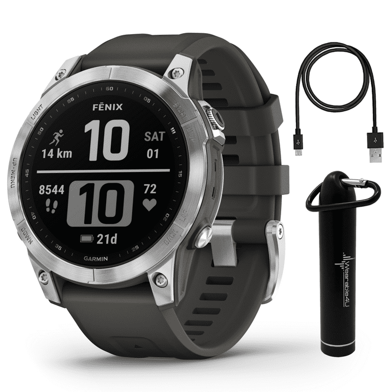 Garmin fenix 7X Sapphire Solar, Larger sized adventure smartwatch, with  Solar Charging Capabilities, rugged outdoor watch with GPS, touchscreen