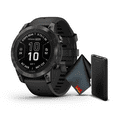 thumbnail image 1 of Garmin Fenix 7 Pro Sapphire Solar Edition 47 MM Carbon Gray DLC Titanium with Black Band GPS Smartwatch Built-in Flashlight And Power Sapphire Solar Charging Lens And Advanced Training Features, 1 of 9