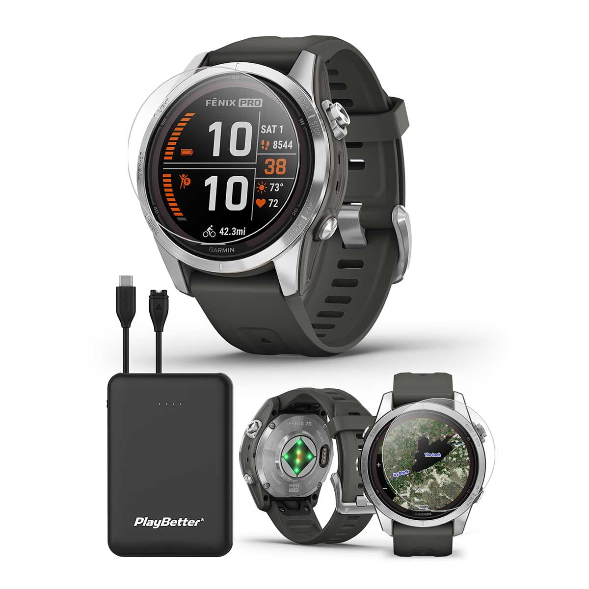  GARMIN fēnix 7S Multisport GPS Watch, Stainless Steel
