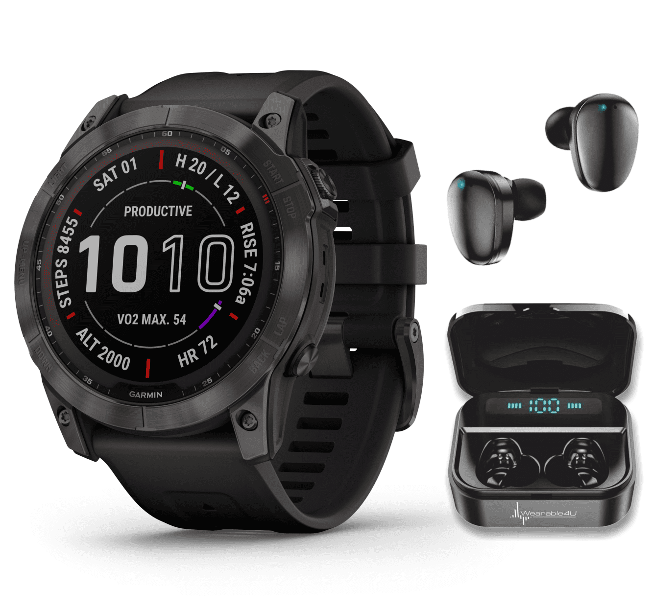 Montre GARMIN Fēnix 7X Sapphire Solar Edition – Titane Blanche