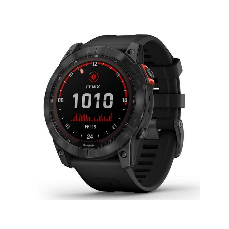 Garmin Fenix 7X Solar Fitness Smartwatch, Slate Gray with Black