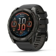 Garmin Fenix 8 51mm AMOLED Sapphire, Carbon Gray DLC Titanium w/ Black/Pebble Gray Band