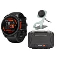 thumbnail image 1 of Garmin Fenix 8 51mm GPS Smartwatch with 1.4-Inch AMOLED Display (Slate Gray and Black) Bundle with Waterproof Hard Case (Black) and Focus Camera Charger Stand for Garmin Smartwatches (3 Items), 1 of 7