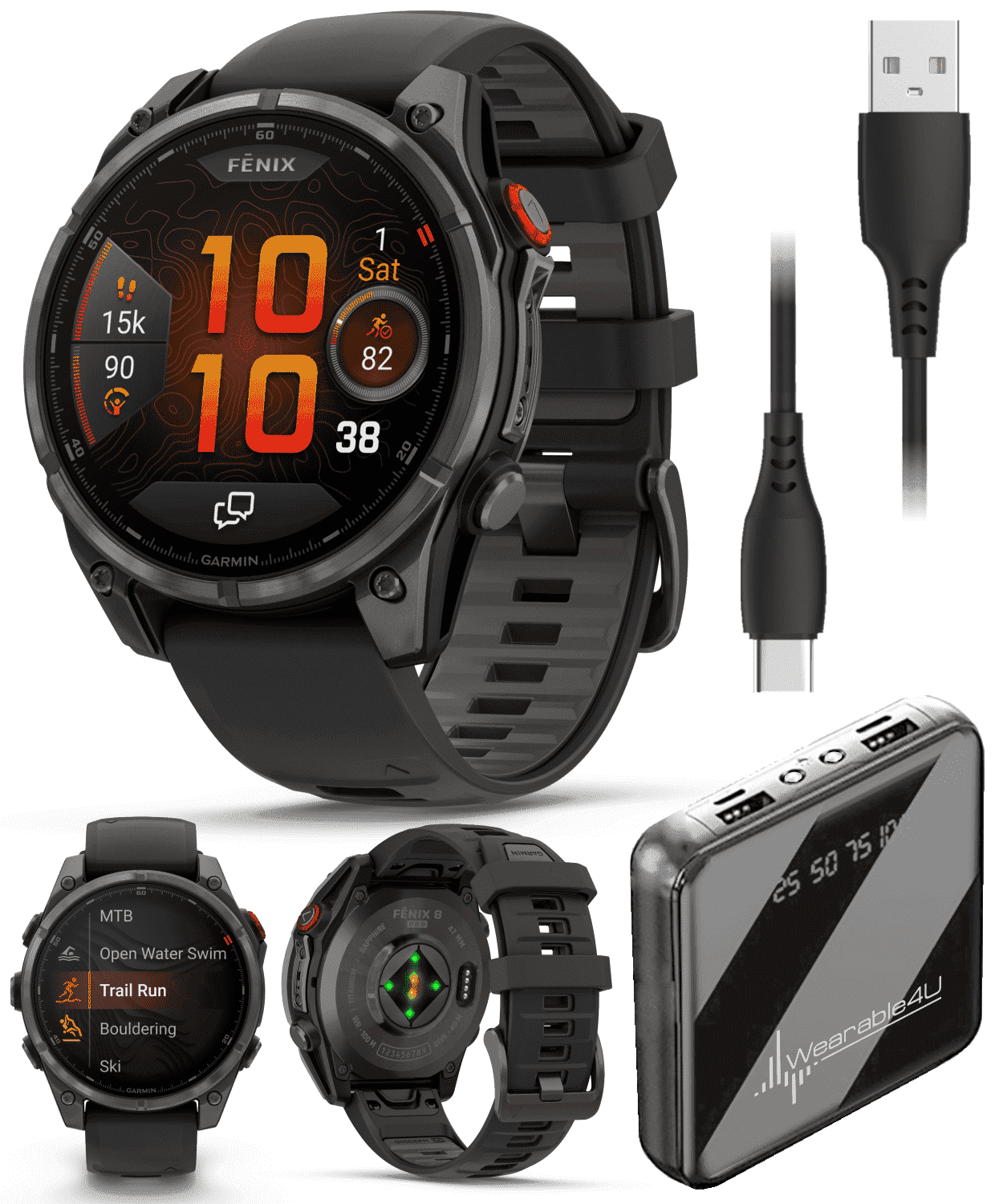 47mm | Carbon Gray DLC Titanium/Black +PowerBank