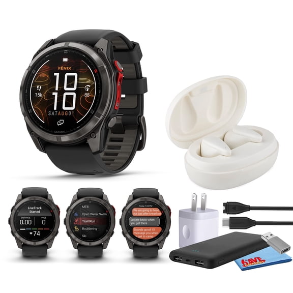Garmin Fenix 8 Pro Multisport GPS Smartwatch | 51mm MicroLED, Sapphire Titanium, inReach
