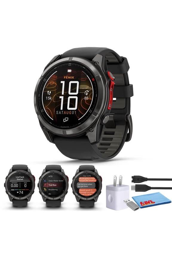 Fenix 8 Pro Multisport GPS Smartwatch | 51mm MicroLED, Titanium, inReach, Mapping