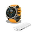 thumbnail image 1 of Garmin Fenix 8 Sapphire 51mm 1.4-Inch AMOLED Display GPS Smartwatch (Spark Orange and Graphite) Bundle with Power Bank (2 Items), 1 of 8