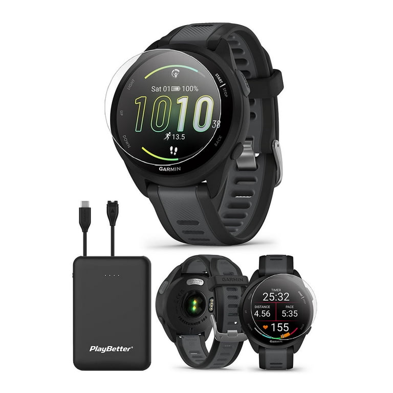 時計 Garmin forerunner 165 Black Gray Garmin Forerunner 165 GPS Watch