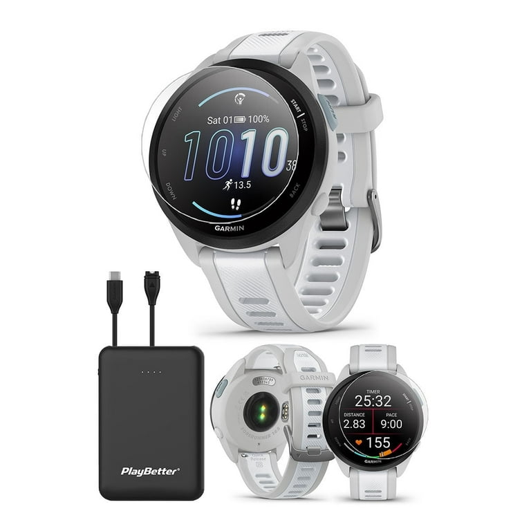 Garmin forerunner 165 (GPS) Mist Grey Case with Whitestone