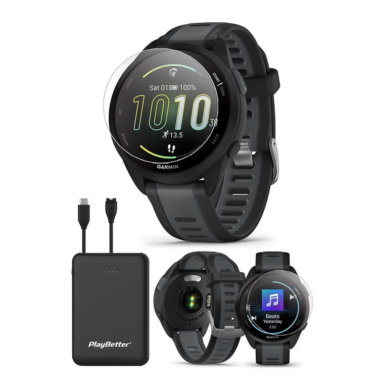 PlayBetter Garmin Forerunner 165 GPS Cellular Black Case with 