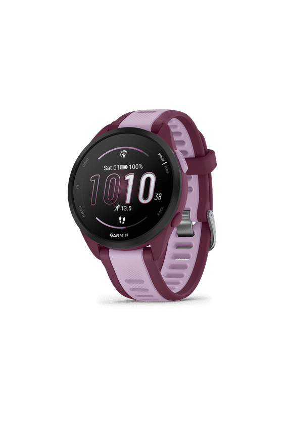 Forerunner® 165 Music, Running Smartwatch, Colorful AMOLED Display, Training Metrics and Recovery Insights, Music on Your Wrist, Berry