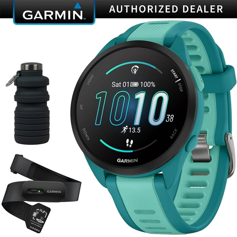 Garmin Forerunner 165 Music Smart Sport Watch, Turquoise Aqua