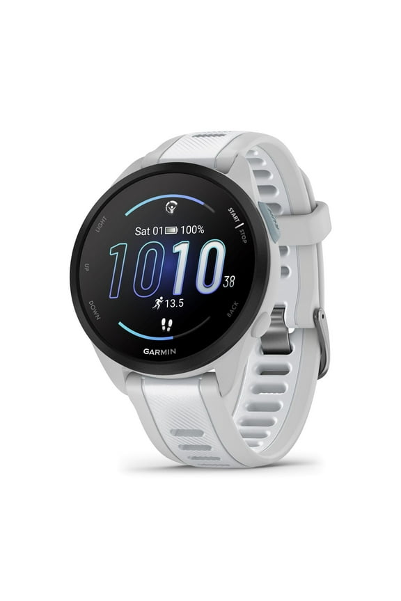 Forerunner 165, Running Smartwatch, Colorful AMOLED Display, Training Metrics and Recovery Insights, Whitestone