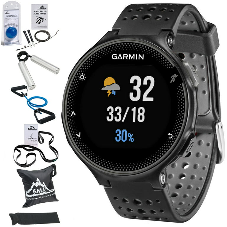 Garmin Forerunner 235 GPS Sport Watch with Wrist-Based Heart Rate Monitor -  Black/Gray (010-03717-54) with 7 Pieces Fitness Kit 