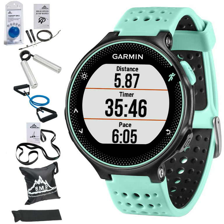 Garmin Forerunner 235 GPS Sport Watch with Wrist-Based Heart Rate Monitor -  Frost Blue (010-03717-48) with 7-Piece Fitness Kit 
