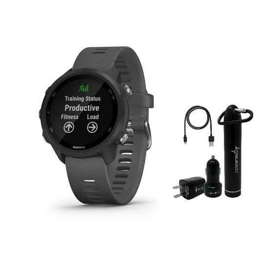 Garmin Forerunner 245 GPS Running Smartwatch with Included Power Pack Bundle