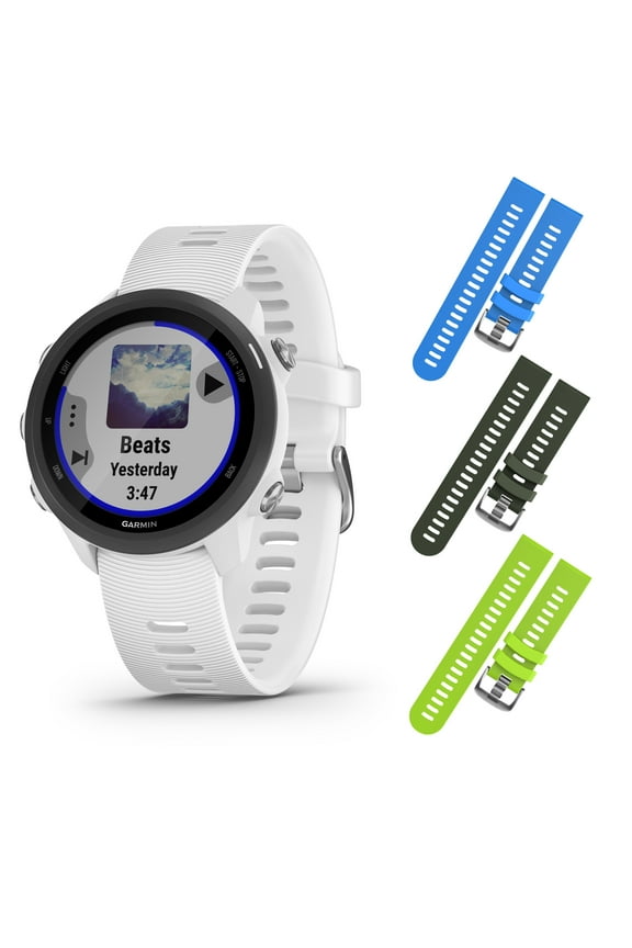 Forerunner 245 GPS Running Smartwatch with Included Wearable4U 3 Straps