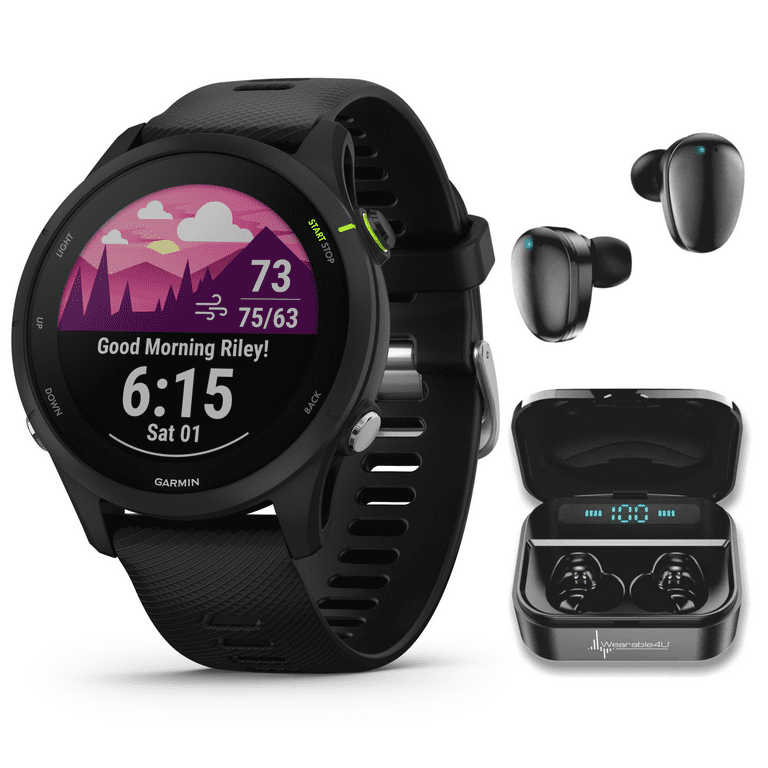 Garmin 010-02641-20 Forerunner® 255 Music, GPS Running Smartwatch with  Music, Advanced Insights, Long-Lasting Battery, Black