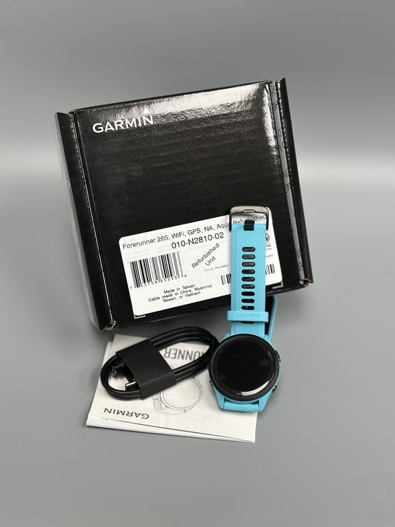 Pre-Owned Garmin Forerunner 265 GPS Running Smart Watch, 46 mm, Aqua