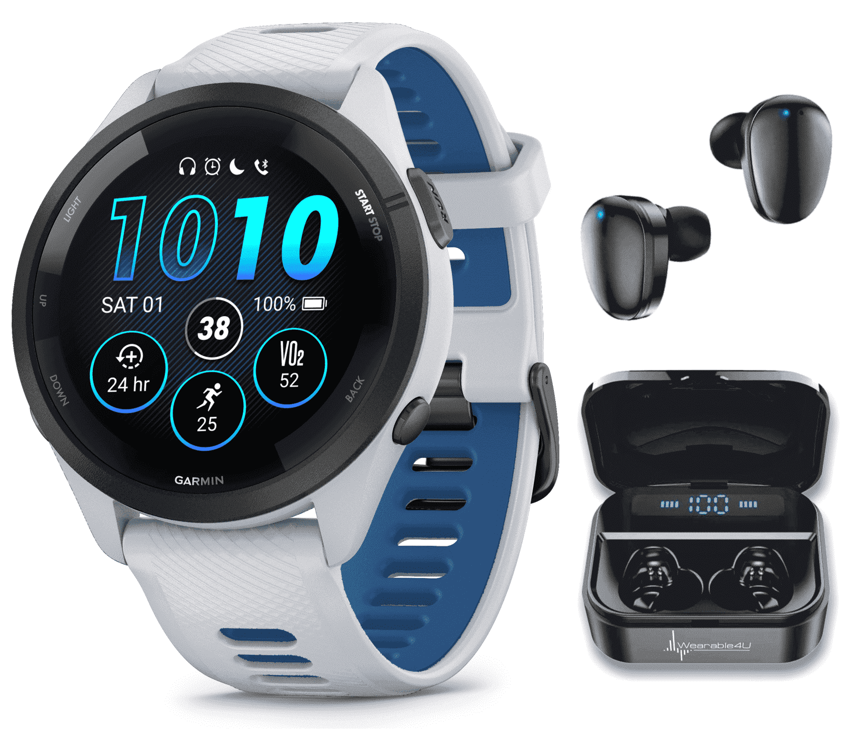 Garmin Forerunner 265 GPS Wristwatch with Music, AMOLED