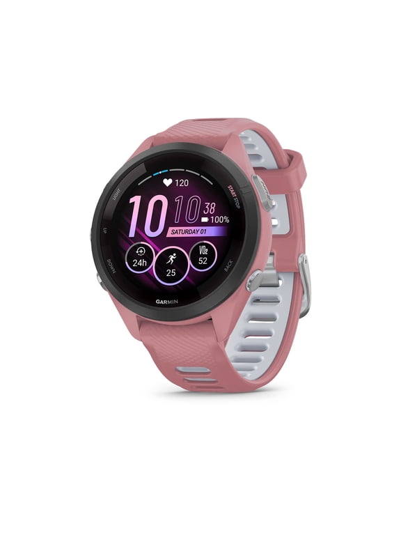 Forerunner 265S Running Smartwatch, Colorful AMOLED Display, Training Metrics and Recovery Insights, Light Pink